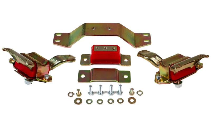 Energy Suspension 99-04 Ford Mustang 4.6L V8 Red Motor & Transmission Mount Set - Side View