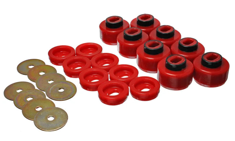 Energy Suspension 99-06 Silverado C1500/K1500 / 01-06 Silverado C2500/K2500 Red Body(cab) Mount Set - Main Product View