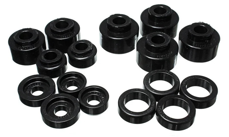 Energy Suspension 99-07 Ford F-250/F-350 SD 2/4WD Crew Cab Body Mount Set - Black - Main Product View