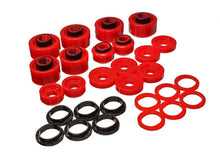 Load image into Gallery viewer, Energy Suspension 99-07 Ford F-250/F-350 SD 2/4WD Crew Cab Body Mount Set - Red - Main Product View