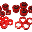 Load image into Gallery viewer, Energy Suspension 99-07 Ford F-250/F-350 SD 2/4WD Crew Cab Body Mount Set - Red - Side View