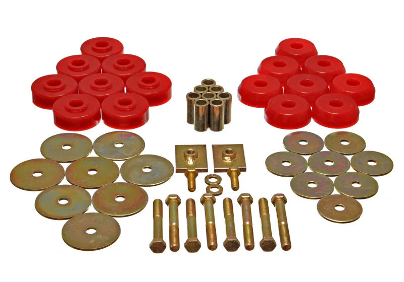 Energy Suspension Body Mount Set Exc. Cconvertible - Red - Main Product View