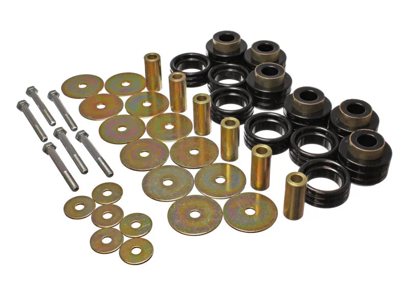 Energy Suspension Body Mount Set Inc. Hardware - Black - Main Product View
