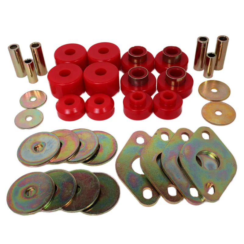 Energy Suspension Body Mount Set-Reg Access & Dbl Cab - Red - Main Product View