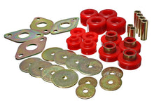 Load image into Gallery viewer, Energy Suspension Body Mount Set-Reg Access &amp; Dbl Cab - Red - Side View