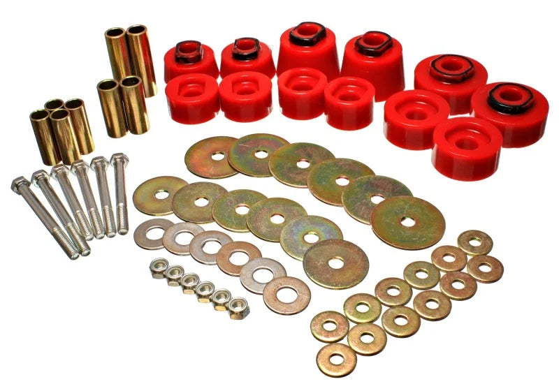 Energy Suspension Body Mount Set - Std. & Extra Cab - Red - Main Product View