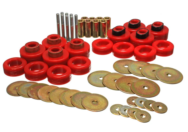 Energy Suspension Cab Mount Set - Club Cab - Red - Main Product View