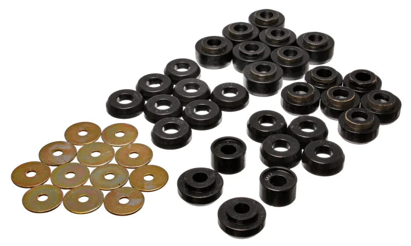 Energy Suspension Chevrolet 4 door Black Body Mounts (Recommended for Police/Taxi/Race) - Main Product View