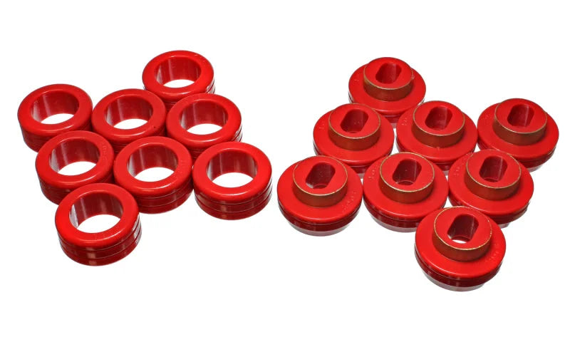 Energy Suspension Crew Cab 2&4Wd Body Mounts - Red - Main Product View
