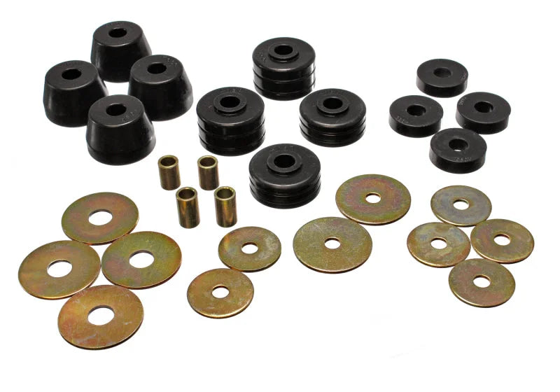 Energy Suspension D100-300 2&4Wd Body Mounts - Black - Main Product View