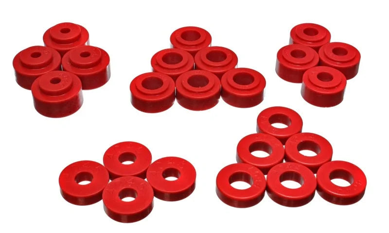 Energy Suspension Gm Body Mount Set - Red - Side View