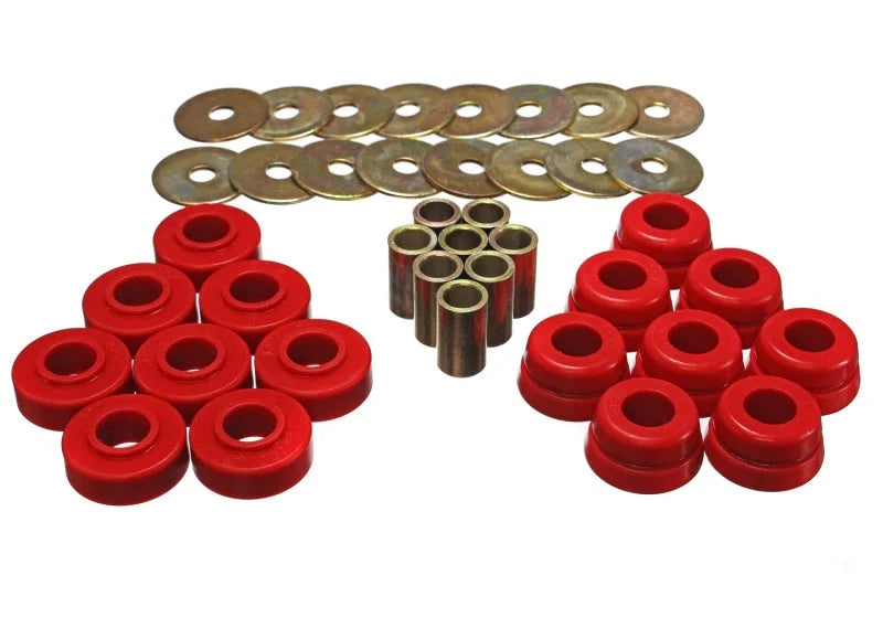 Energy Suspension Gm Body Mount Set W/Hardware - Red - Main Product View