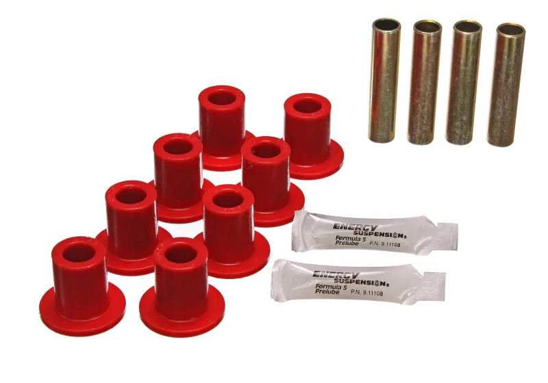 Energy Suspension Leaf Spring Bushing Set - Red - Main Product View