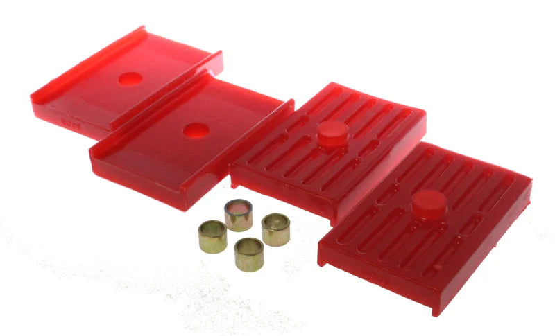 Energy Suspension Leaf Spring Isolators - Red - Main Product View