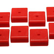 Load image into Gallery viewer, Energy Suspension Pad - Soft - 2-1/16in SQ x 3/8in ID x 15/16in H - Red - Main Product View