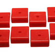 Load image into Gallery viewer, Energy Suspension Pad - Soft - 2-1/16in SQ x 3/8in ID x 15/16in H - Red - Main Product View