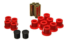 Load image into Gallery viewer, Energy Suspension Rear Spring Bushing Set - Red - Side View