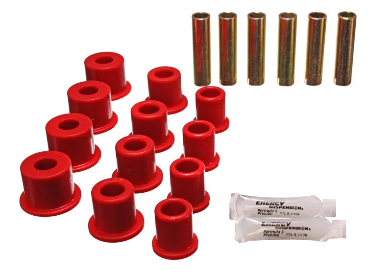 Energy Suspension Rear Spring Bushings - Red - Main Product View
