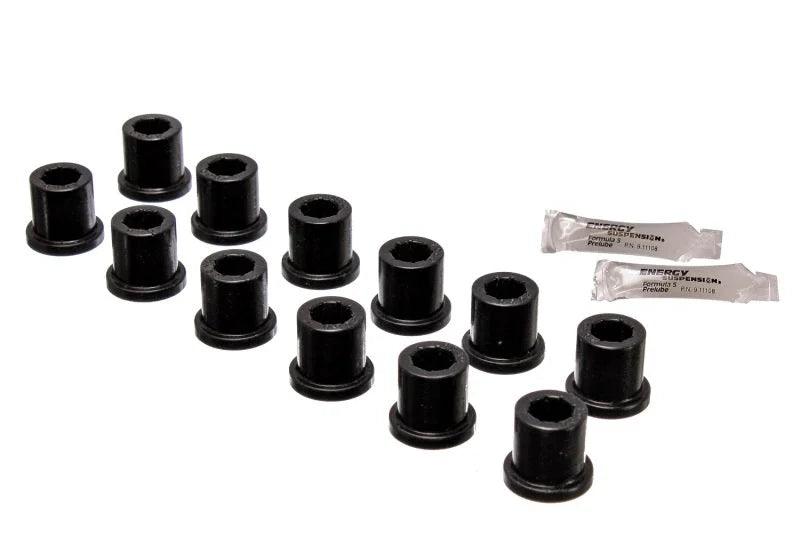 Energy Suspension Rear Spring & Shackle Bushing - Black - Side View
