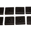 Load image into Gallery viewer, Energy Suspension Square Pad Set 2-1/16in Length x 2-1/16in Width x 3/8in Hole ID x 3/8in H-Black - Side View