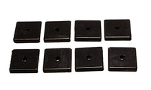 Load image into Gallery viewer, Energy Suspension Square Pad Set 2-1/16in Length x 2-1/16in Width x 3/8in Hole ID x 3/8in H-Black - Side View