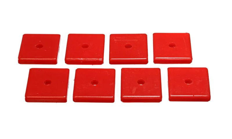 Energy Suspension Square Pad Set 2-1/16in Length x 2-1/16in Width x 3/8in Hole ID x 3/8in H-Black - Side View