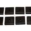 Load image into Gallery viewer, Energy Suspension Square Pad Set 2-1/16in Length x 2-1/16in Width x 3/8in Hole ID x 3/8in H-Black - Side View