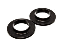 Load image into Gallery viewer, Energy Suspension Universal 2 1/8in ID 3 3/4in OD 3/4in H Black Coil Spring Isolators (2 per set) - Side View