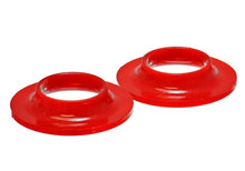Load image into Gallery viewer, Energy Suspension Universal 2 1/8in ID 4 1/8in OD 13/16in H Red Coil Spring Isolators (2 per set) - Side View