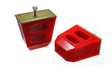Load image into Gallery viewer, Energy Suspension Universal 4.5in Tall x 4.5in Long x 2.5in Wide Red Bump Stops (2 per set) - Main Product View