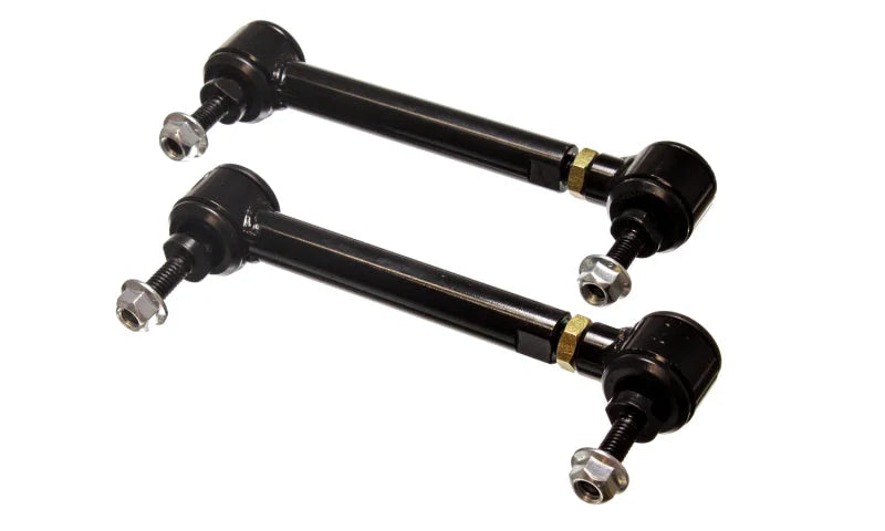 Energy Suspension Universal Black 5-3/4in-6-3/4in inAin Range Pivot Style End Link Set - Side View