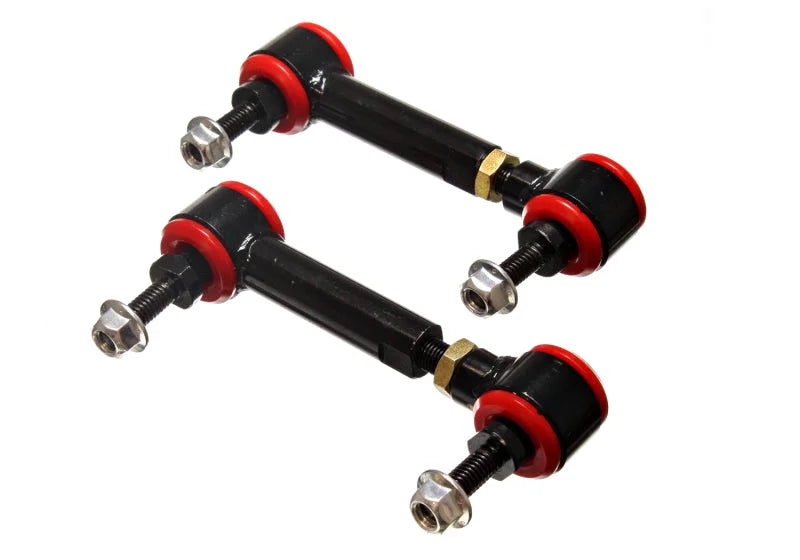 Energy Suspension Universal Red 4-3/4in-5-3/4in inAin Range Pivot Style End Link Set - Side View