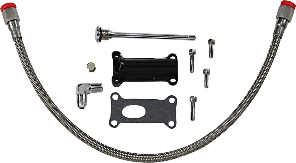 Engine Oil Spout Kit - Black - 02'-06' Touring DragSpecialties 323060 - Main Product View