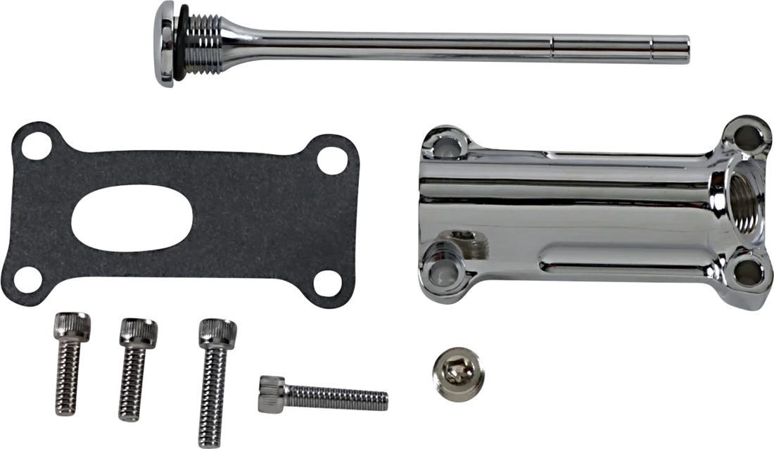 Engine Oil Spout Kit - Chrome - 02'-06' Touring DragSpecialties 323057 - Side View