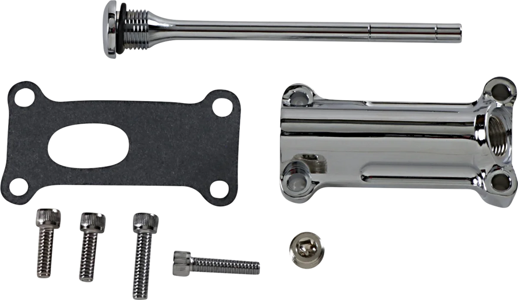Engine Oil Spout Kit - Chrome DragSpecialties 323055 - Side View