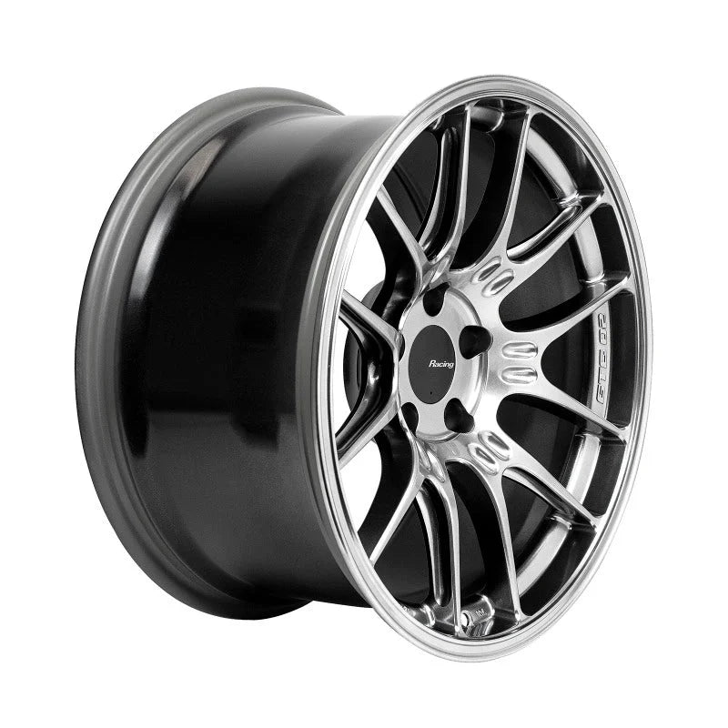 Enkei GTC02 18x9.5 5x114.3 15mm Offset 75mm Bore Hyper Silver Wheel - Side View