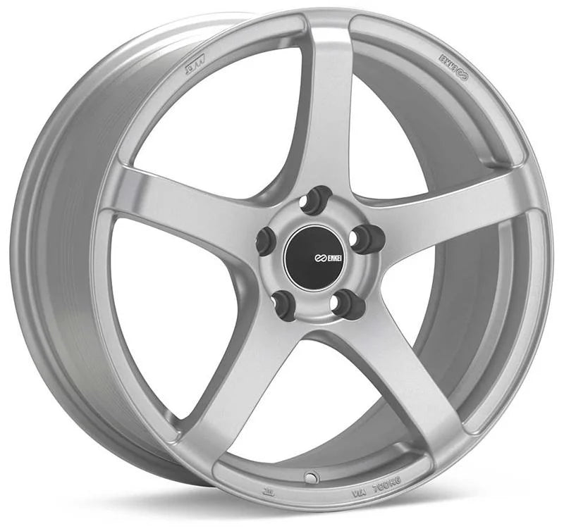 Enkei KOJIN 18x8 35mm Inset 5x112 Bolt Pattern 72.6mm Bore Dia Matte Silver Wheel - Main Product View