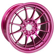 Load image into Gallery viewer, Enkei NT03+M 18x9.5 5x114.3 40mm Offset 72.6mm Bore Magenta Wheel (MOQ 40) - Side View