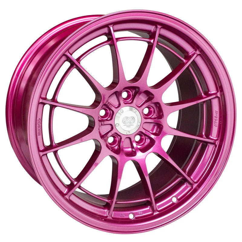 Enkei NT03+M 18x9.5 5x114.3 40mm Offset 72.6mm Bore Magenta Wheel (MOQ 40) - Side View