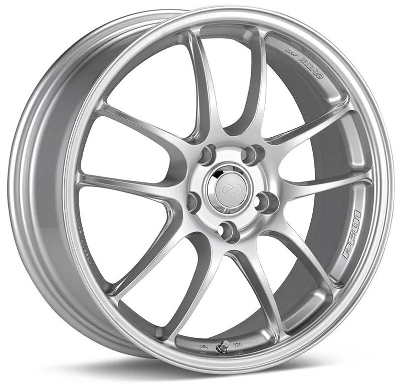 Enkei PF01 18x8 5x114.3 40mm Offset Silver Wheel 08-10 Subaru STI/06-10 Civic Si - Main Product View