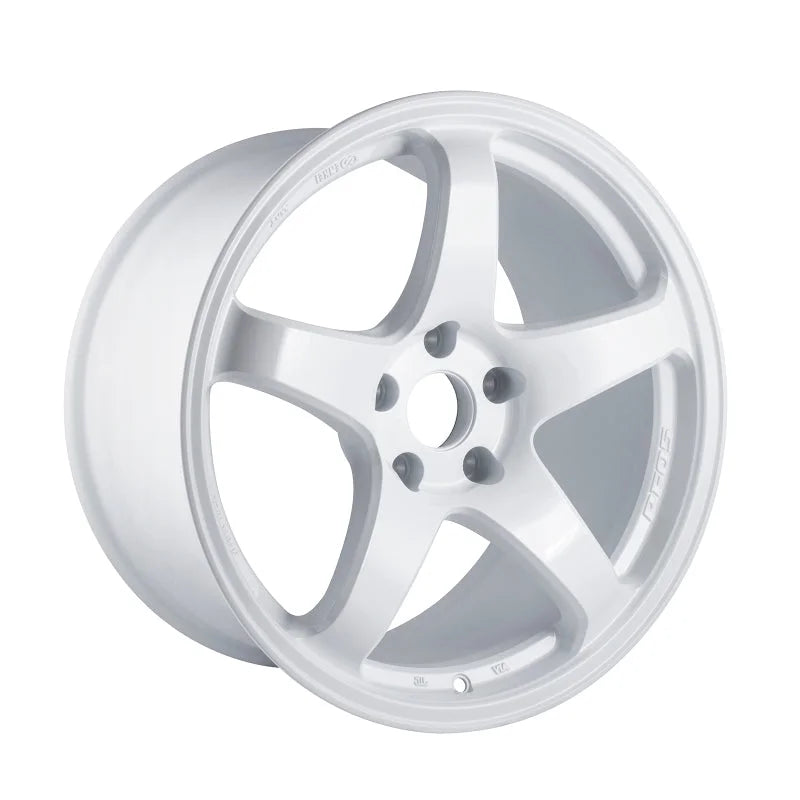 Enkei PF05 18x9.5 5x114.3 38mm Offset 75mm Bore White Pearl Wheel MOQ 40 - Side View