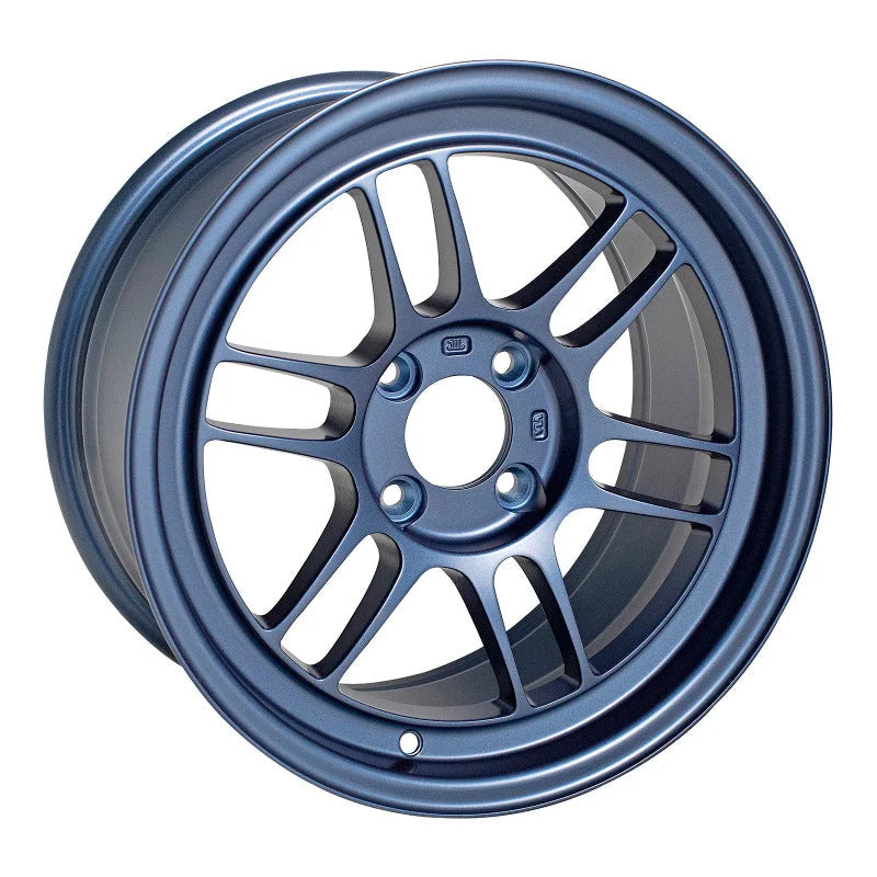 Enkei RPF1 15x8 4x100 28mm Offset 5 Hub Bore Matte Blue Wheel - 11.64Lbs (MOQ 40) - Side View
