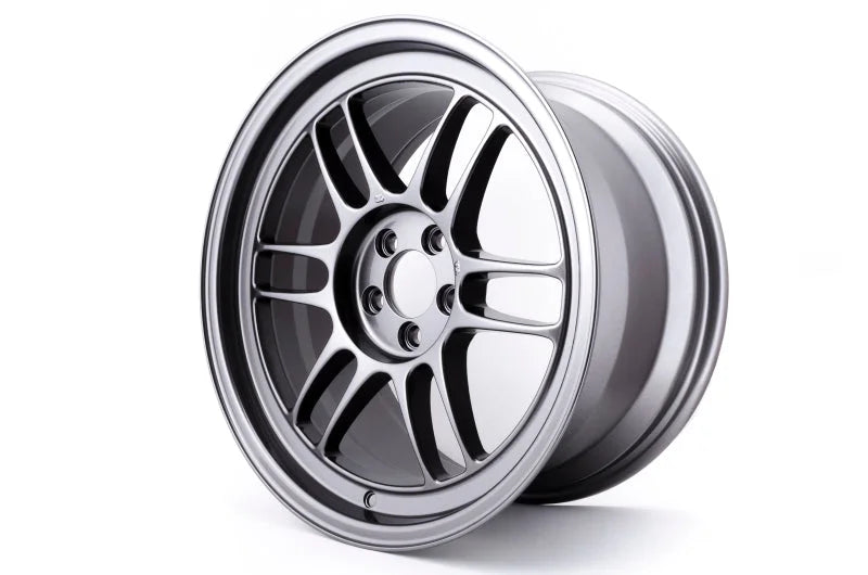 Enkei RPF1 17x9 5x100 35mm Offset 73mm Bore Dark Silver Wheel - Side View