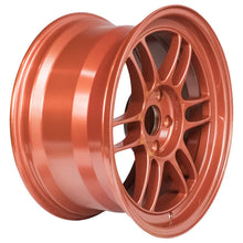 Load image into Gallery viewer, Enkei RPF1 17x9 5x114.3 35mm Offset 73mm Bore Orange Wheel - Side View