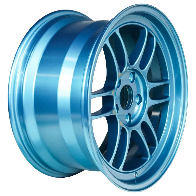 Enkei RPF1 17x9 5x114.3 45mm Offset 73mm Bore Emerald Blue Wheel (MOQ 40) - Side View