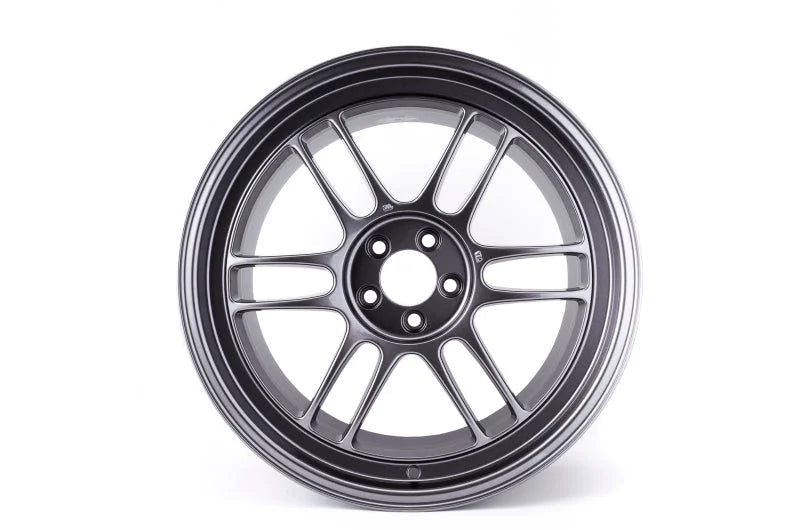 Enkei RPF1 18x9.5 5x100 38mm Offset Dark Silver Wheel - Side View