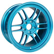 Load image into Gallery viewer, Enkei RPF1 18x9.5 5x114.3 38mm Offset 73mm Bore Emerald Blue Wheel (MOQ 40) - Side View