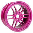Load image into Gallery viewer, Enkei RPF1 18x9.5 5x114.3 38mm Offset 73mm Center Bore Magenta Wheel (MOQ 40) - Side View