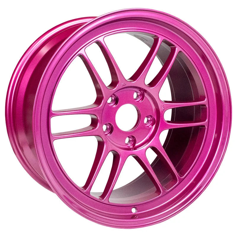 Enkei RPF1 18x9.5 5x114.3 38mm Offset 73mm Center Bore Magenta Wheel (MOQ 40) - Side View
