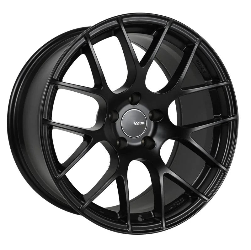 Enkei Raijin 18x8 35mm Offset 5x112 Bolt Pattern 72.6 Bore Diameter Matte Black Wheel